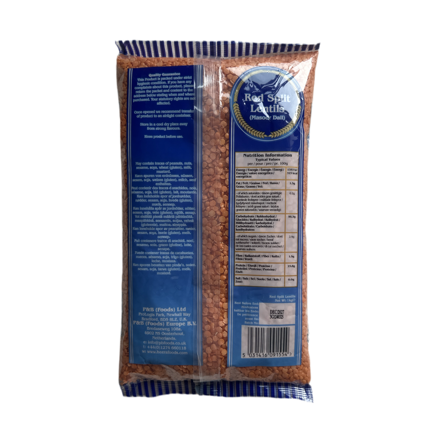 Heera Red Split Lentils 1kg